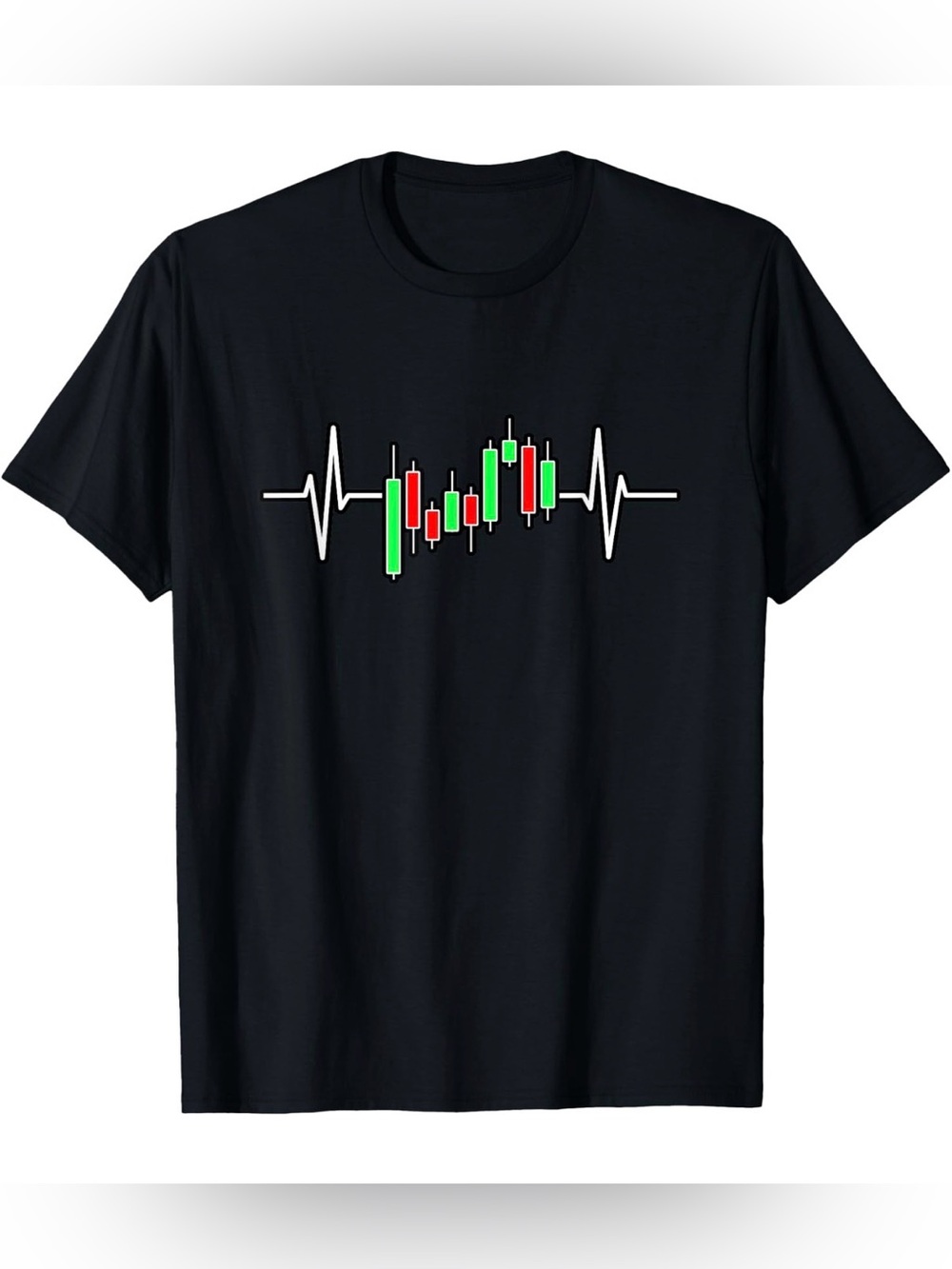 Trader Heartbeat Pulse Crypto Forex Stock Market Graphic T-Shirt